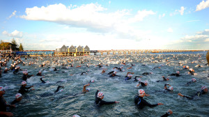 An Ironman Swim Start