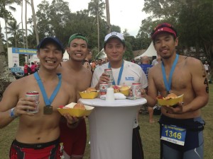 The best post race nutrition - beer n burgerts!