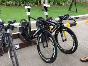 Pete & Macca's bikes in transition